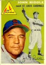 1954 Topps      147     Johnny Riddle CO